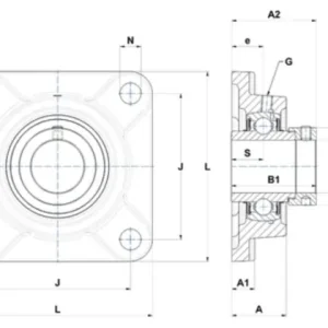 Bezpieczna płatność Oprawa samonastawna żeliwna F.214 SNR